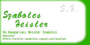 szabolcs heisler business card